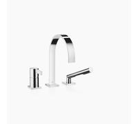 Dornbracht MEM Mitigeur monocommandé pour bain à trois trous pour montage sur bord de baignoire ou sur bord de carrelage, saillie 220mm, 27412782-00, Couleur: chrome