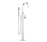 Dornbracht MEM Mitigeur monocommandé pour bain avec tube de trop-plein pour montage indépendant, avec garniture de douche flexible, 25863782-42, Couleur: Bronze brossé