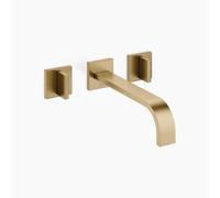 Dornbracht MEM Mitigeur mural pour lavabo sans vidage, saillie 240mm, kit de montage final, 36717782-39, Couleur: Dark Brass brossé