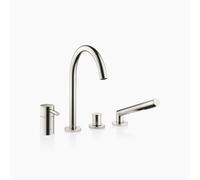 Dornbracht META Mitigeur de bain à 4 trous pour montage sur bord de baignoire ou sur bord de carrelage, saillie 221mm, 27632661-93, Couleur: Chrome brossé