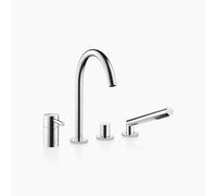 Dornbracht META Mitigeur de bain à 4 trous pour montage sur bord de baignoire ou sur bord de carrelage, saillie 221mm, 27632661-00, Couleur: chrome