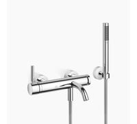 Dornbracht META mitigeur monocommande de baignoire pour montage mural, avec ensemble de douche, saillie 202 mm, 33233660-00, Couleur: chrome