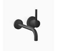 Dornbracht META Mitigeur monocommande de lavabo mural sans vidage, saillie 190 mm, avec rayon de courbure 90°., 36862660-33, Couleur: Noir Mat