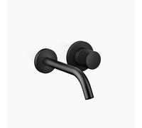 Dornbracht META Mitigeur monocommandé mural pour lavabos sans vidage, saillie 190mm, bec fixe, 36860664-33, Couleur: Noir Mat
