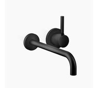 Dornbracht META Mitigeur monocommandé mural pour lavabos sans vidage, saillie 250mm, bec fixe, 36863660-33, Couleur: Noir Mat