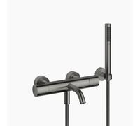 Dornbracht META Mitigeur monocommandé pour bain, pour montage mural, avec flexible de douche, saillie 210mm, 34234979-99, Couleur: foncé Platine mat