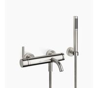 Dornbracht META Mitigeur monocommandé pour bain, pour montage mural, avec flexible de douche, saillie 202mm, 33233660-06, Couleur: Platine Mat
