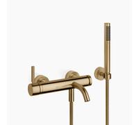 Dornbracht META Mitigeur monocommandé pour bain, pour montage mural, avec flexible de douche, saillie 202mm, 33233660-39, Couleur: Dark Brass brossé