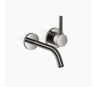 Dornbracht META Mitigeur mural de lavabo sans vidage, saillie 190mm, jet rond enrichi d'air, 36860660-19, Couleur: Chrome foncé