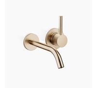 Dornbracht META Mitigeur mural de lavabo sans vidage, saillie 190mm, jet rond enrichi d'air, 36860660-27, Couleur: Light Gold brossé