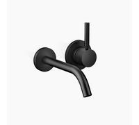 Dornbracht META Mitigeur mural de lavabo sans vidage, saillie 190mm, jet rond enrichi d'air, 36860660-33, Couleur: Noir Mat