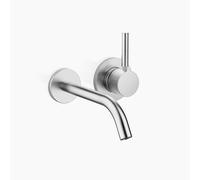 Dornbracht META Mitigeur mural de lavabo sans vidage, saillie 190mm, jet rond enrichi d'air, 36860660-93, Couleur: Chrome brossé
