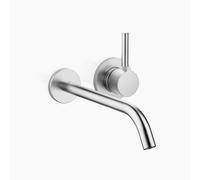 Dornbracht META Mitigeur mural de lavabo sans vidage, saillie 250mm, jet rond enrichi d'air, 36861660-93, Couleur: Chrome brossé