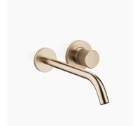 Dornbracht META PURE Mitigeur mural de lavabo sans vidage, saillie 250mm, bec fixe, 36861664-27, Couleur: Light Gold brossé