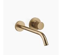 Dornbracht META PURE Mitigeur mural de lavabo sans vidage, saillie 250mm, bec fixe, 36861664-39, Couleur: Dark Brass brossé