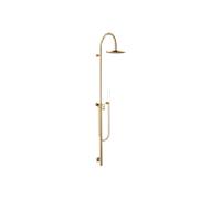 Colonne de douche Dornbracht META avec mitigeur de douche, projection douche debout 450 mm, douche de tête 300 mm, 26024661-28, Couleur: Laiton brossé