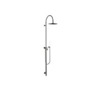 Dornbracht Meta set de douche 26024661-99 avec mitigeur monocommande, saillie de douche sur pied 450 mm, platine foncé mat