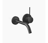 Dornbracht META SLIM Mélangeur monocommande mural pour lavabo sans vidage, saillie 190 mm, bec fixe, 36860662-33, Couleur: Noir Mat