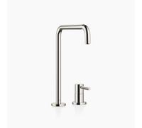 Dornbracht META SQUARE Mélangeur à deux trous avec rosaces individuelles, saillie 235mm, 32815861-08, Couleur: platine