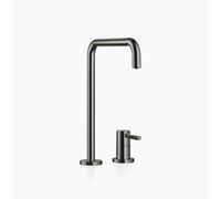 Robinet de cuisine META Square Dornbracht, mélangeur à deux trous, saillie 235mm, rosaces individuelles, 32815861-19, Couleur: Chrome foncé