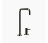 Dornbracht META SQUARE Mélangeur à deux trous avec rosaces individuelles, saillie 235mm, 32815861-99, Couleur: foncé Platine mat