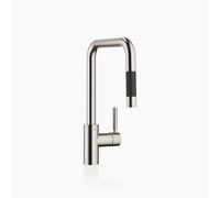Dornbracht META SQUARE Mitigeur monocommandé Pull-down avec fonction douche, saillie 200mm, 33870861-06, Couleur: Platine brossé