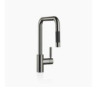 Dornbracht META SQUARE Mitigeur monocommandé Pull-down avec fonction douche, saillie 200mm, 33870861-19, Couleur: Chrome foncé