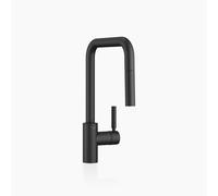 Dornbracht META SQUARE Mitigeur monocommandé Pull-down avec fonction douche, saillie 200mm, 33870861-33, Couleur: Noir Mat