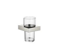 Dornbracht Porte-gobelet Mem 83400780-08 Modèle mural, verre cristal, saillie 85 mm, platine