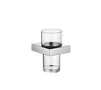 Dornbracht porte-verre MEM 8340078000 modèle mural, chrome, avec verre cristal