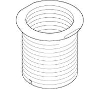 Dornbracht rallonge de manchon fileté 25mm 09184007290 brut