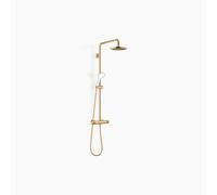 Dornbracht Showerpipe avec thermostat de douche, sans douchettes à main, saillie de la douchette à main 450mm, douche de tête 220mm, 34459979-28, Couleur: Laiton brossé