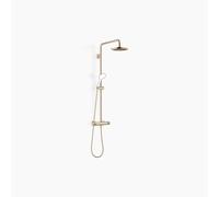 Dornbracht Showerpipe avec thermostat de douche, sans douchettes à main, saillie de la douchette à main 450mm, douche de tête 220mm, 34459979-27, Couleur: Light Gold brossé