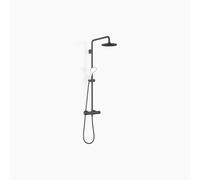 Dornbracht Showerpipe avec thermostat de douche, sans douchettes à main, saillie de la douchette à main 450mm, douche de tête 220mm, 34459979-33, Couleur: Noir Mat