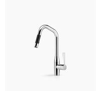 Dornbracht Sync Mitigeur de cuisine monotrou avec bec angulaire extensible avec douchette rotatif à 360° saillie 24cm platine mat 33875895-06