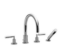 Dornbracht Tara Classic Melangeur bain/douche a 4 trous pour montage sur gorge ou hors baignoire Platine 27512882-08