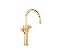 Dornbracht Tara. manettes 22533892-28 pour lavabo, base surélevée, sans garniture de vidange , laiton brossé