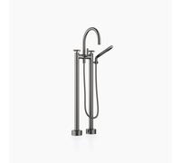 Dornbracht TARA Mélangeur bain/douche à deux trous pour montage indépendant, inverseur rotatif bain/douche saillie 220mm, 25943892-99, Couleur: foncé Platine mat