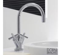 Dornbracht Mitigeur monocommandé TARA pour lavabo, garniture d'écoulement, saillie 165 mm, chrome