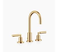 Dornbracht Tara MÃ©langeur de lavabo Ã trois trous, avec garniture de vidage, saillie 135 mm, 20710882, Coloris: laiton brossÃ© - 20710882-28