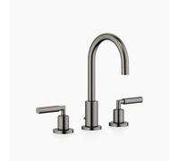 Dornbracht Tara MÃ©langeur de lavabo Ã trois trous, avec garniture de vidage, saillie 135 mm, 20710882, Coloris: foncÃ© Platine mat - 20710882-99