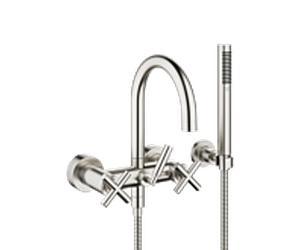 Dornbracht Tara. mélangeurs bain de poignée 25133892-06 poignées croix, montage mural, avec jeu, le platine mat