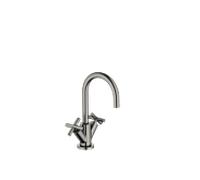 Dornbracht Tara, mélangeur lavabo monotrou, avec vidage automatique, saillie 135 mm, 22512892, Coloris: foncé Platine mat - 22512892-99