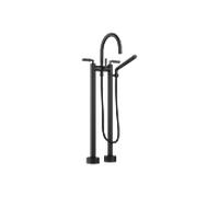 Dornbracht TARA Mélangeur bain/douche à deux trous pour montage indépendant, avec garniture de douche à main, saillie 220mm, 25943882-33, Couleur: Noir Mat