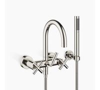 Dornbracht TARA Mitigeur bain-douche pour montage mural avec flexible de douche, inverseur bain/douche, saillie 240mm, 25133892-08, Couleur: platine