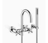 Dornbracht TARA Mitigeur bain-douche pour montage mural avec flexible de douche, inverseur bain/douche, saillie 240mm, 25133892-00, Couleur: chrome