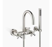 Dornbracht TARA Mitigeur bain-douche pour montage mural avec flexible de douche, inverseur bain/douche, saillie 240mm, 25133892-06, Couleur: Platine Mat