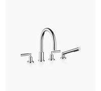 Dornbracht TARA Mitigeur de bain à 4 trous pour montage sur bord de baignoire ou sur bord de carrelage, saillie 220mm, 27512882-00, Couleur: chrome