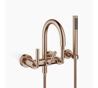Dornbracht TARA Mitigeur de bain pour montage mural avec garniture de douche flexible, saillie 240mm, 25133882-42, Couleur: bronze brossé