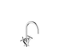 Dornbracht Tara mitigeur lavabo 2251389200 chromé , saillie 165 mm, avec garniture de vidage , avec tiges de traction, poignée transversale, 2 poignées